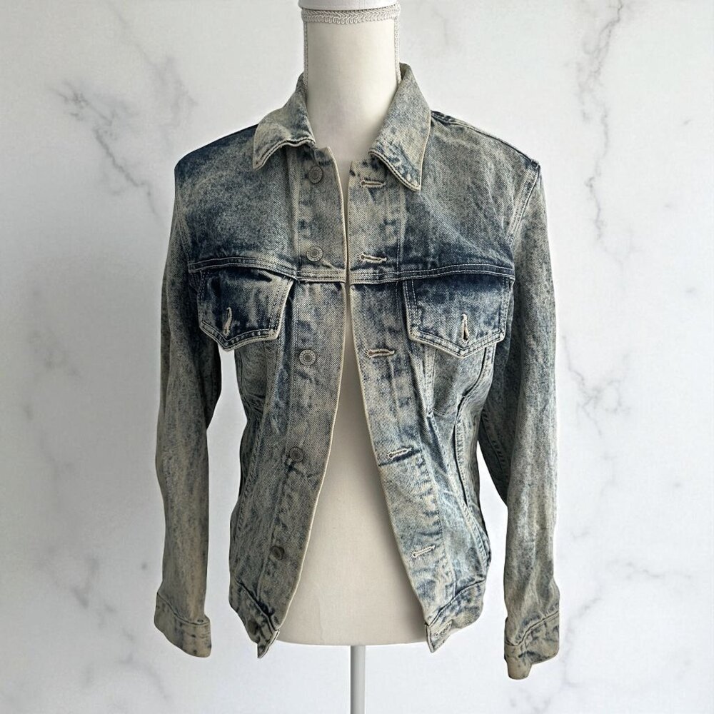 Brandy Melville Acid Wash Blue Denim Jean Jacket